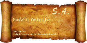 Soós Aniella névjegykártya